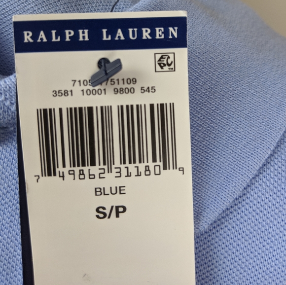 Polo Ralph Lauren Mesh Polo Shirt Blue Small NWT - Picture 7 of 7